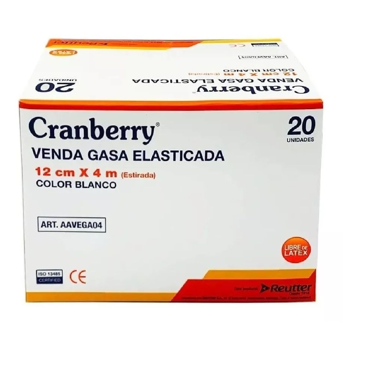 CRAMBERRY - Venda Gasa Elasticada 12cm X 4m Blanco Cranberry Caja 20 Und