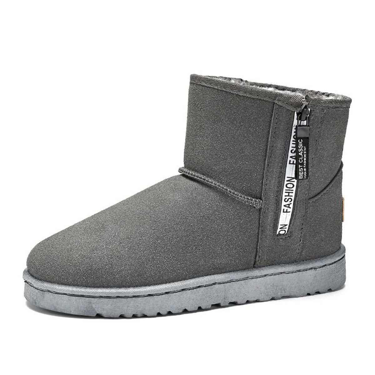 SHANDIAN - Botas mujer con chiporro Invierno Negro