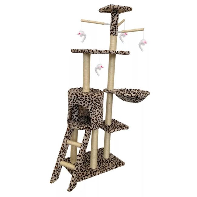 MARBEN PETS - RASCADOR TIPO ARBOL PARA GATOS COLOR LEOPARDO