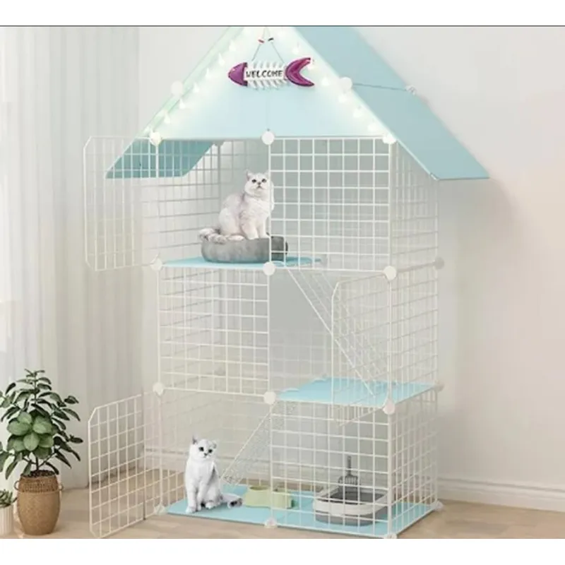 MARBEN PETS - JAULA PARA GATOS 3 PISOS CON HAMACA