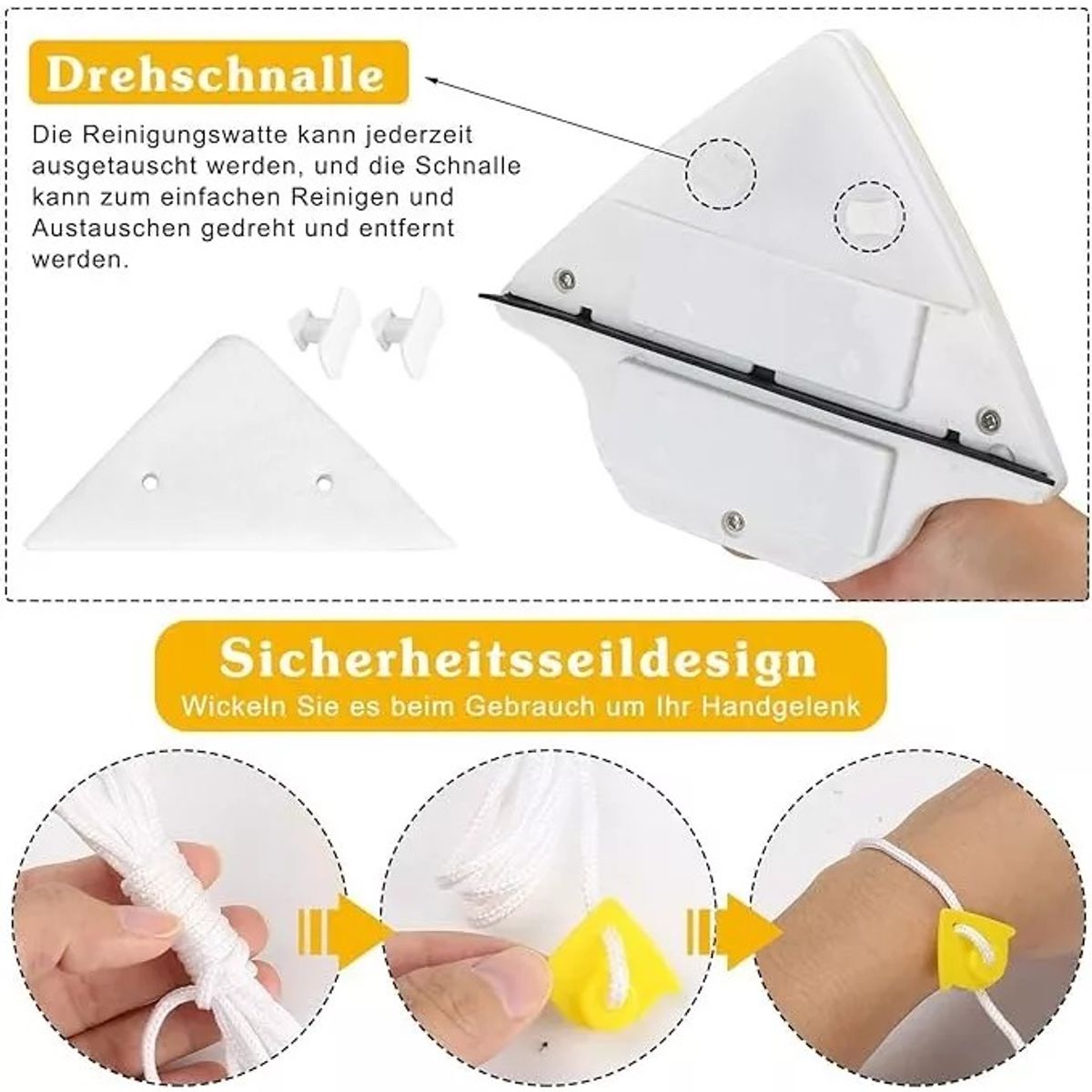 GENERICO - Limpiador De Ventanas Súper Magnético De Doble Cara