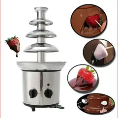 GENERICO - Cascada Fuente Chocolate Fondue 4 Niveles Acero Inoxidable