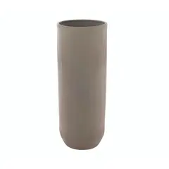OEM - JARRON FLORERO DE CERAMICA 13,5 CM X 35 CM CAFÉ