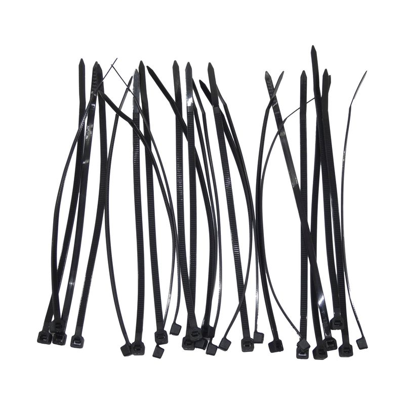 MACROTEL - Amarras Plásticas Negra 150x3mm 25 Unidades Macrotel