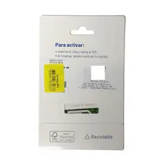 ENTEL - Chip Prepago 1GB + 30 Minutos por 7 días