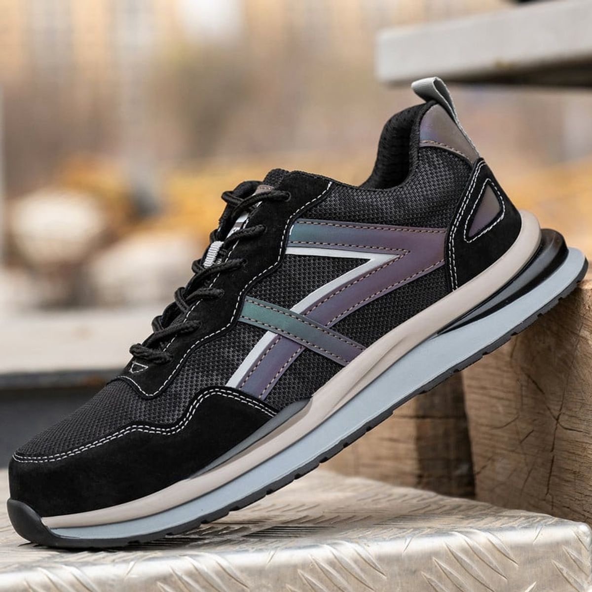 DANWEILE - Zapatos de Seguridad Zapato de Trabajo Botín De Seguridad