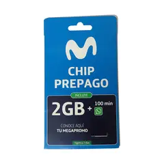 MOVISTAR - Chip Prepago 2GB + 100 Minutos por 7 días
