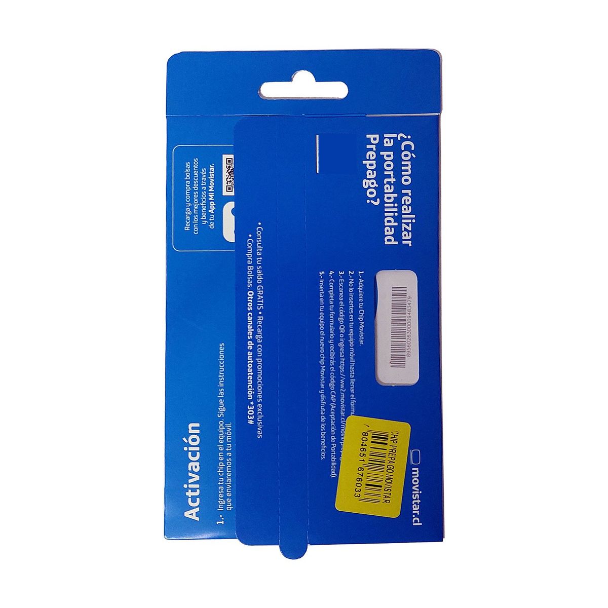 MOVISTAR - Chip Prepago Movistar 2GB + 100 Minutos por 7 días