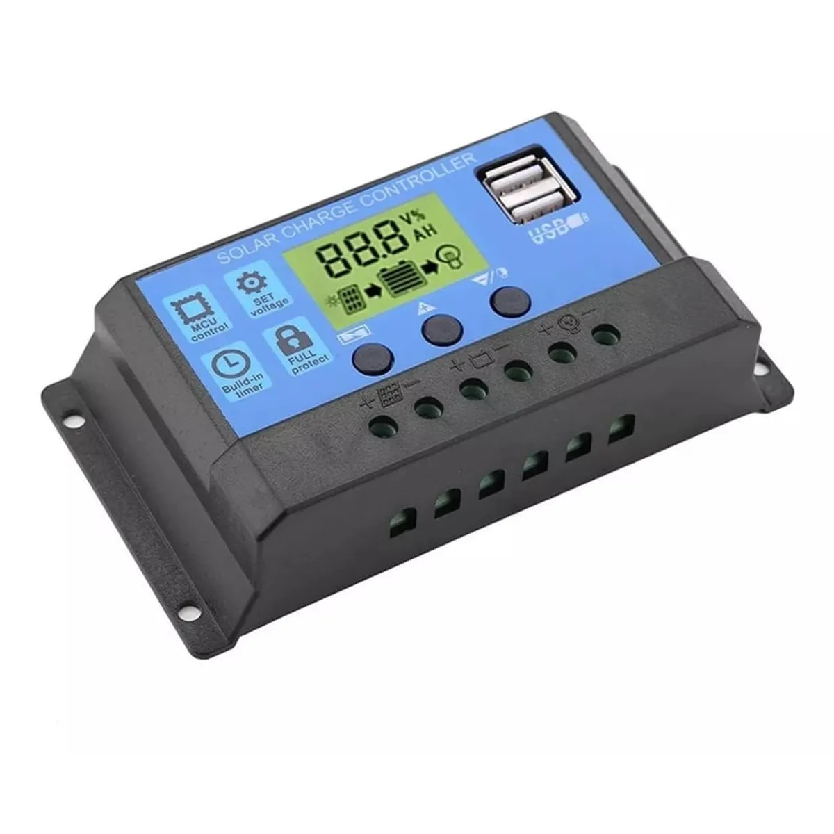 GENERICO - Regulador Carga Solar Panel Digital 12v 24v 30a