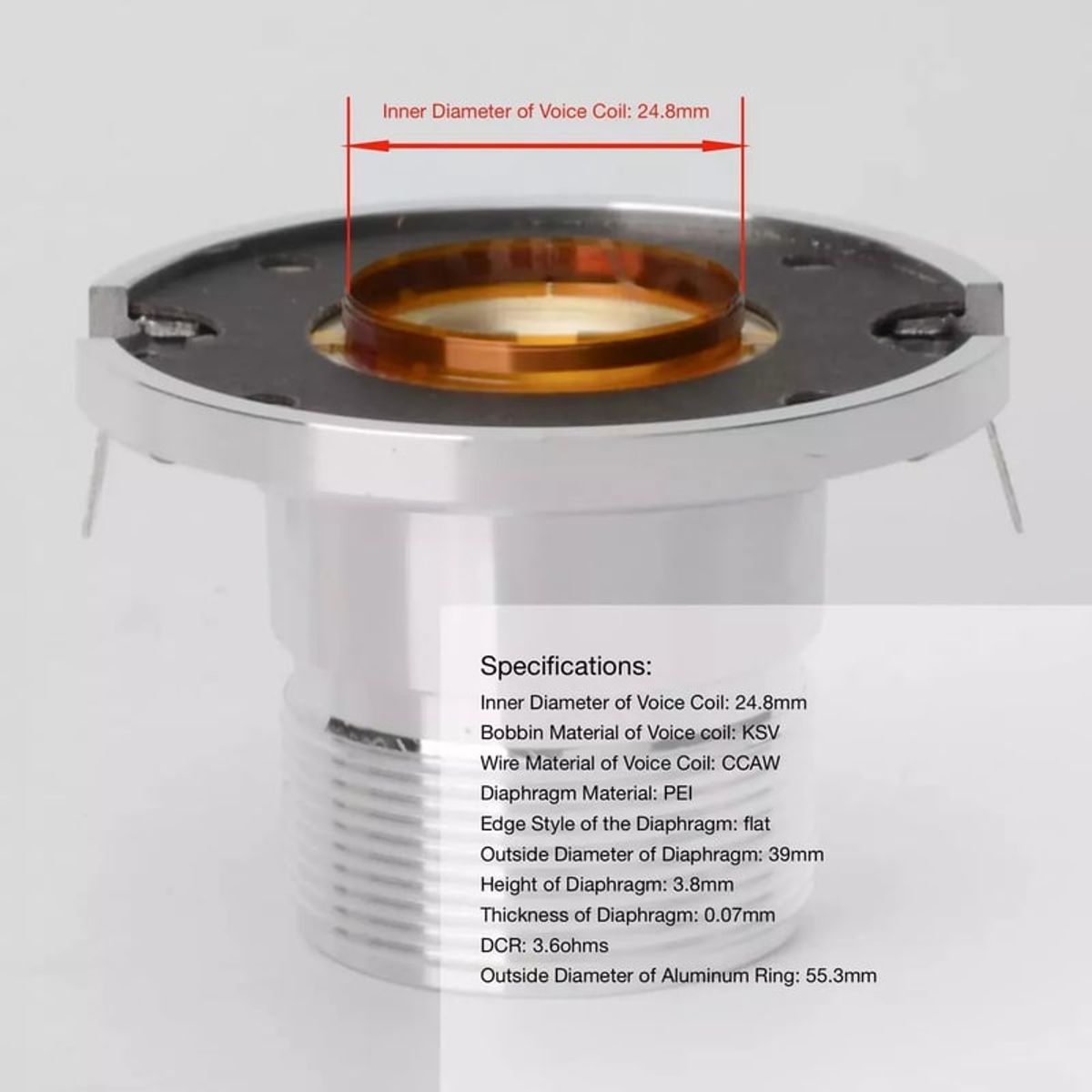 GENERICO - Membrana Diafragma Driver Agudos Para Jbl 2414h 2414h-1-c