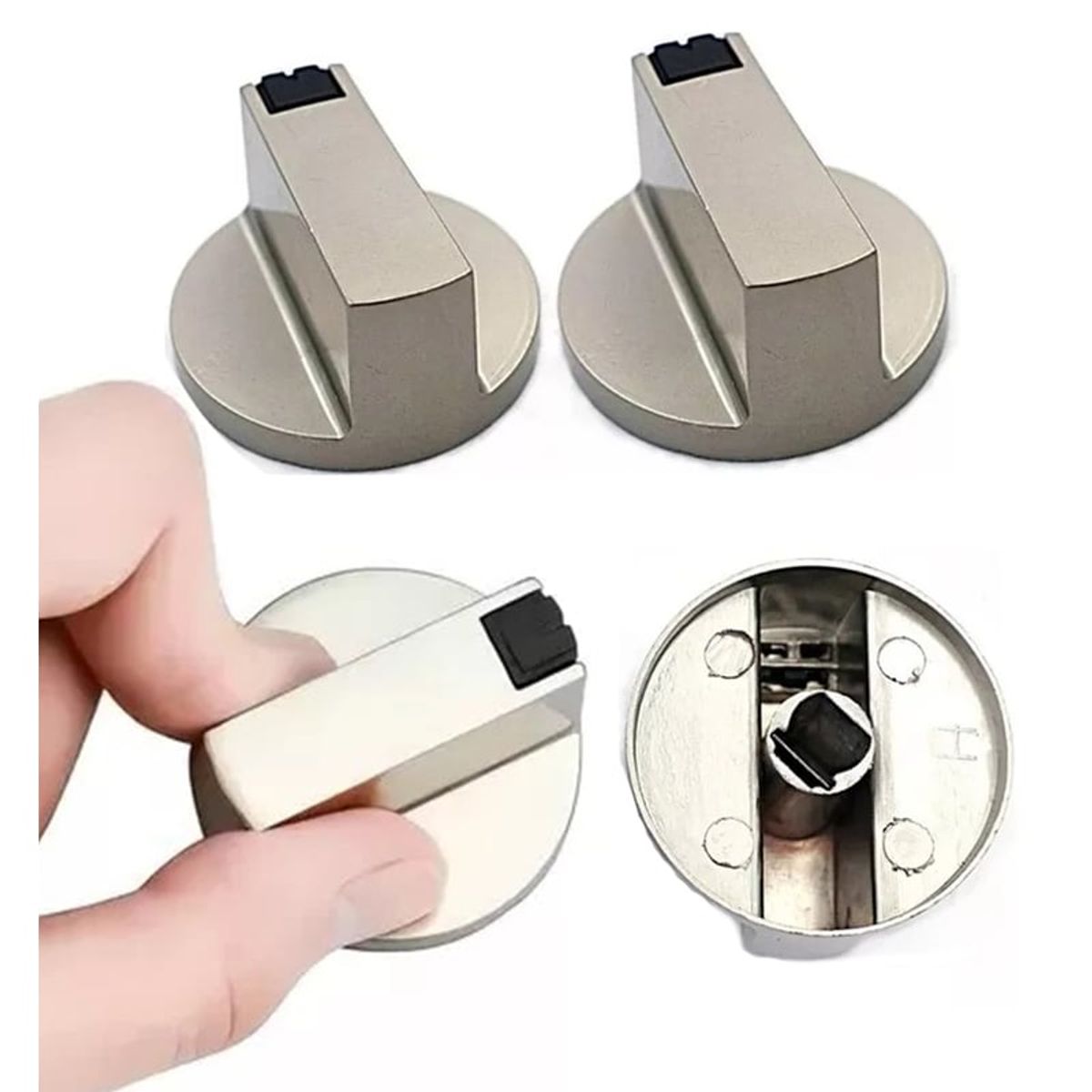 GENERICO - 4 Piezas Perillas Encimeras Y Hornos, Material Metálicas