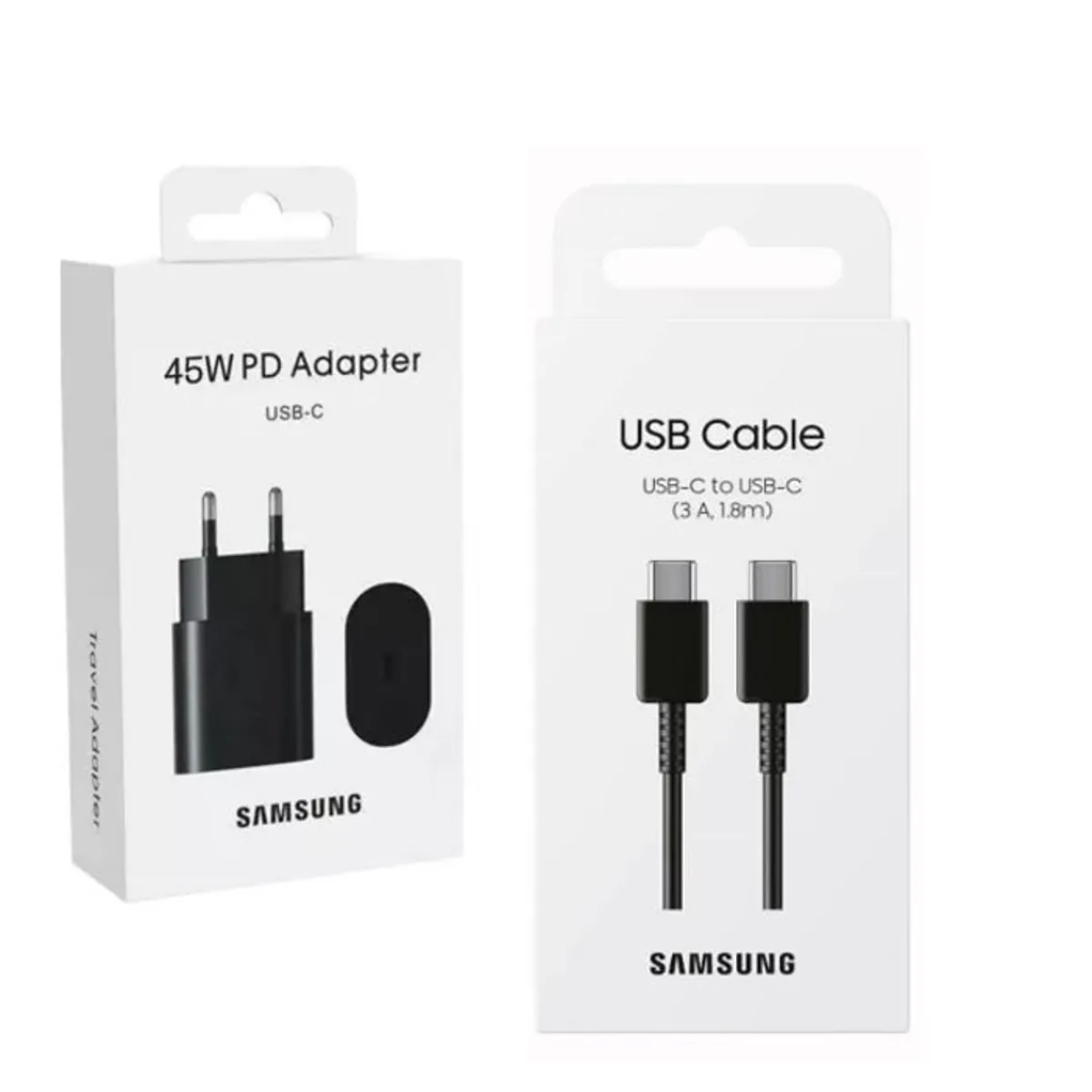 SAMSUNG - Cargador Samsung 45w Carga Súper Rápida Cable Usb-C
