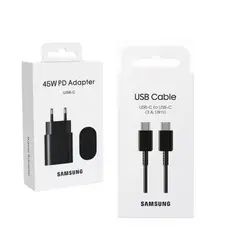 SAMSUNG - Cargador 45w Carga Súper Rápida Cable Usb-C