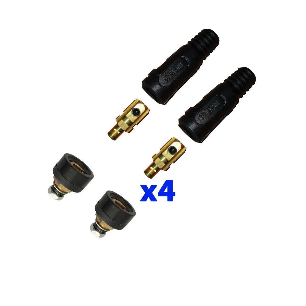 GENERICO - Conector Rápido Macho Y Hembra 10-25 Maquina De Soldar Pack4