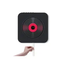 DANWEILE - Reproductor CD Radio FM Bluetooth USB MP3 de montaje a pared Negro