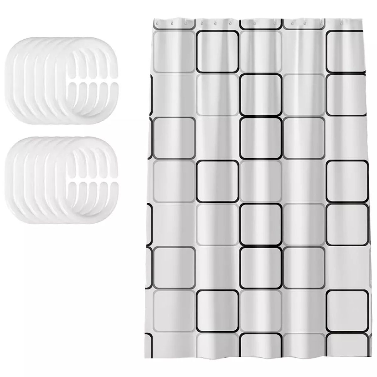 KUANGYE - Decoración De Cortinas De Ducha De Poliéster 180x180 cm