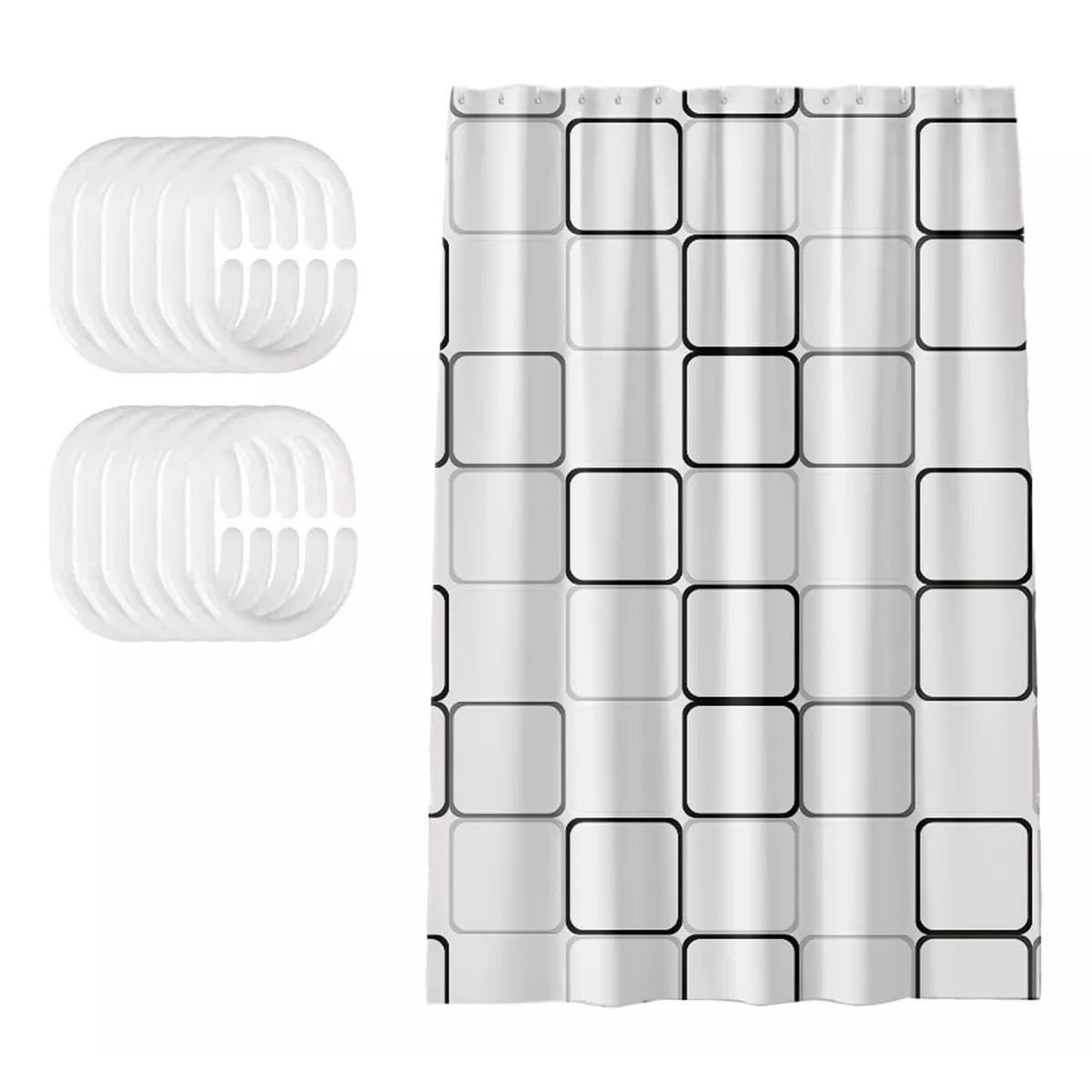 KUANGYE - Decoración De Cortinas De Ducha De Poliéster 180x180 cm