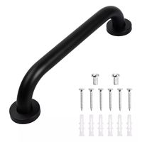 Barra De Seguridad Acero Inoxidable Negro Mate 30cm