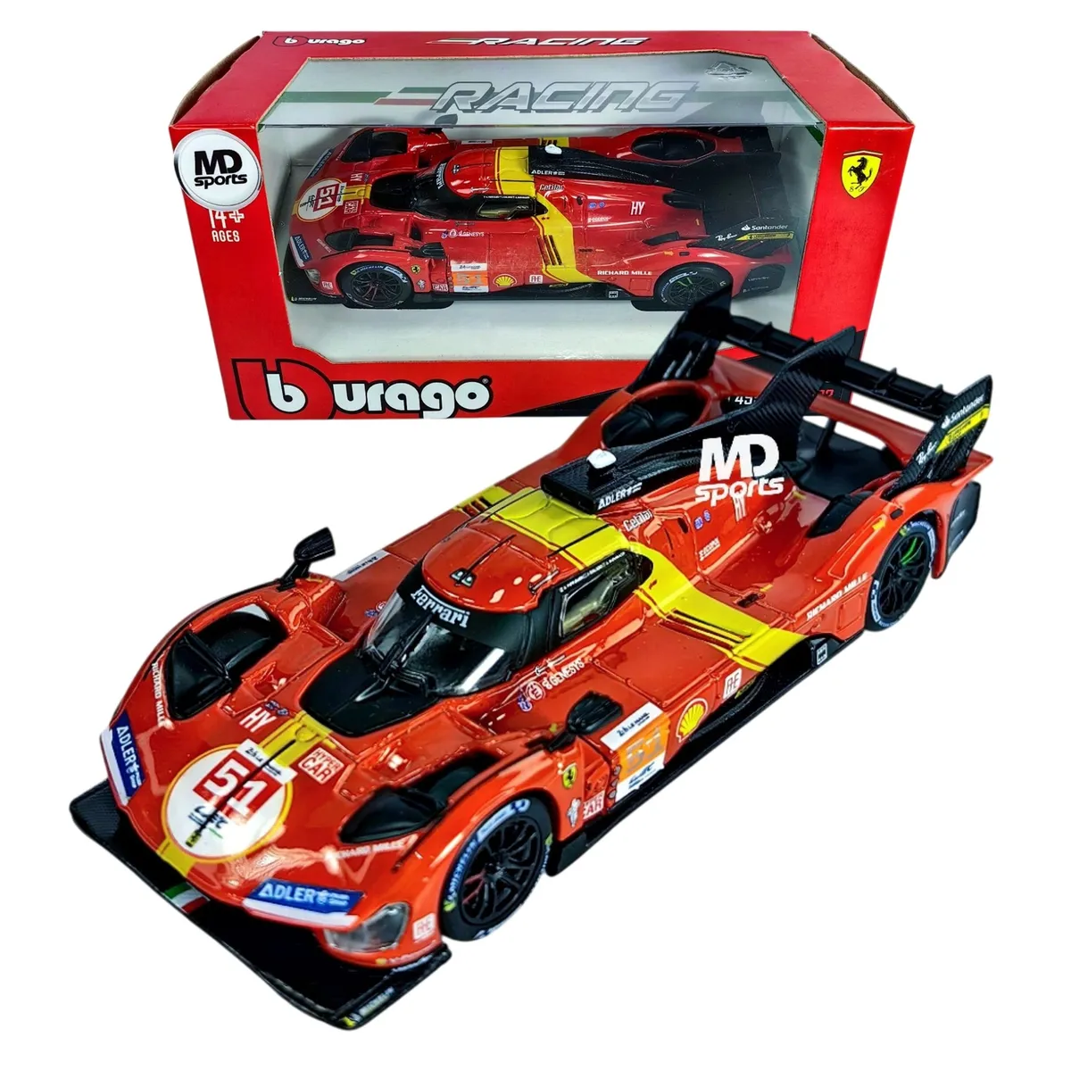 BBURAGO - Auto Hypercar 24h Lemans 2023 Ferrari 499p n51 Normal 1:43