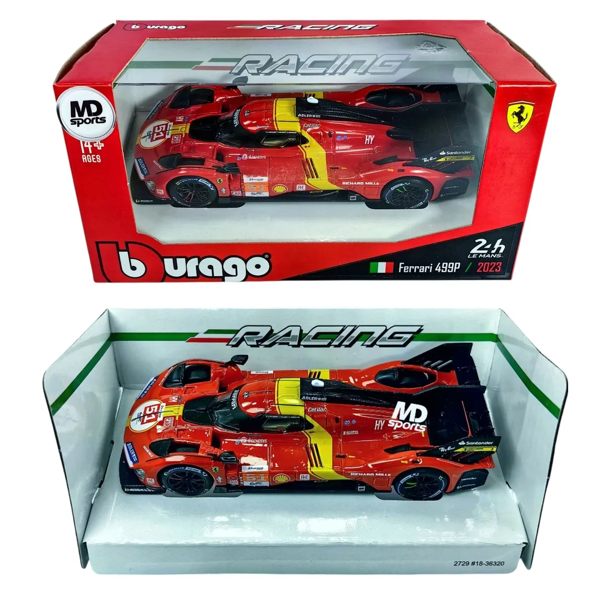 BBURAGO - Auto Hypercar 24h Lemans 2023 Ferrari 499p n51 Normal 1:43