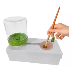 KUANGYE - Maquina Limpiador De Brochas Pinceles Enjuague Color Blanco