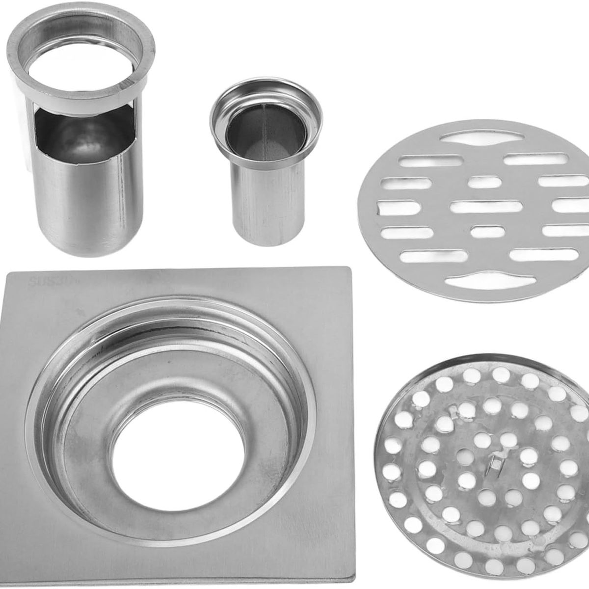 KUANGYE - Pileta Acero Inoxidable Rejilla Redonda Ducha Drenaje