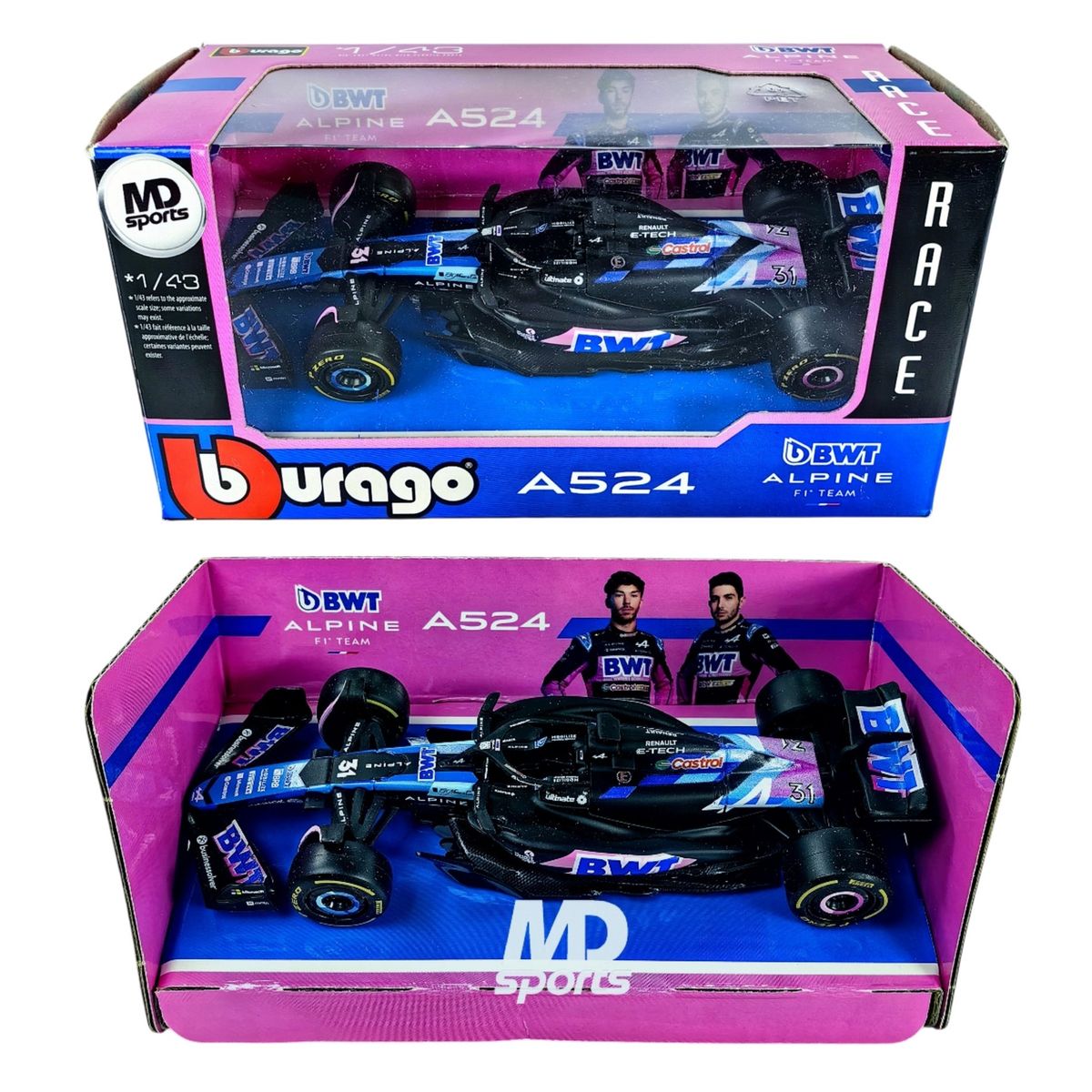 BBURAGO - Auto F1 Alpine A524 2024 #31 Esteban Ocon Caja Normal 1:43