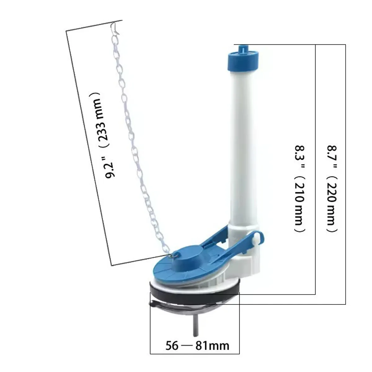 KUANGYE - Válvula Descarga Wc 2 One Piece Rebalse Corto