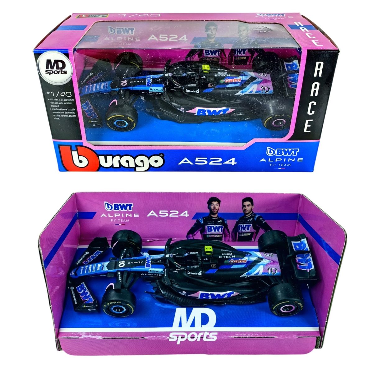 BBURAGO - Auto F1 Alpine A524 2024 #10 Pierre Gasly Caja Normal 1:43