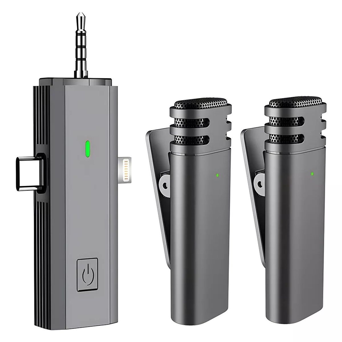 KUANGYE - Micrófono De Solapa Inalámbrico C Para iPhone Android iPad