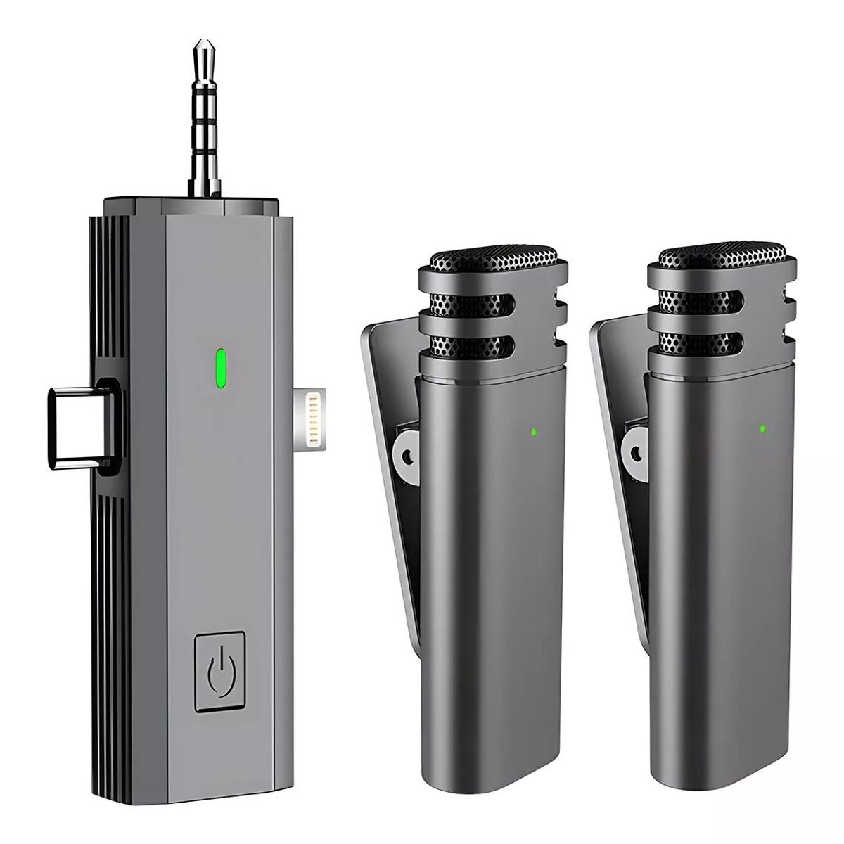 KUANGYE - Micrófono De Solapa Inalámbrico C Para iPhone Android iPad