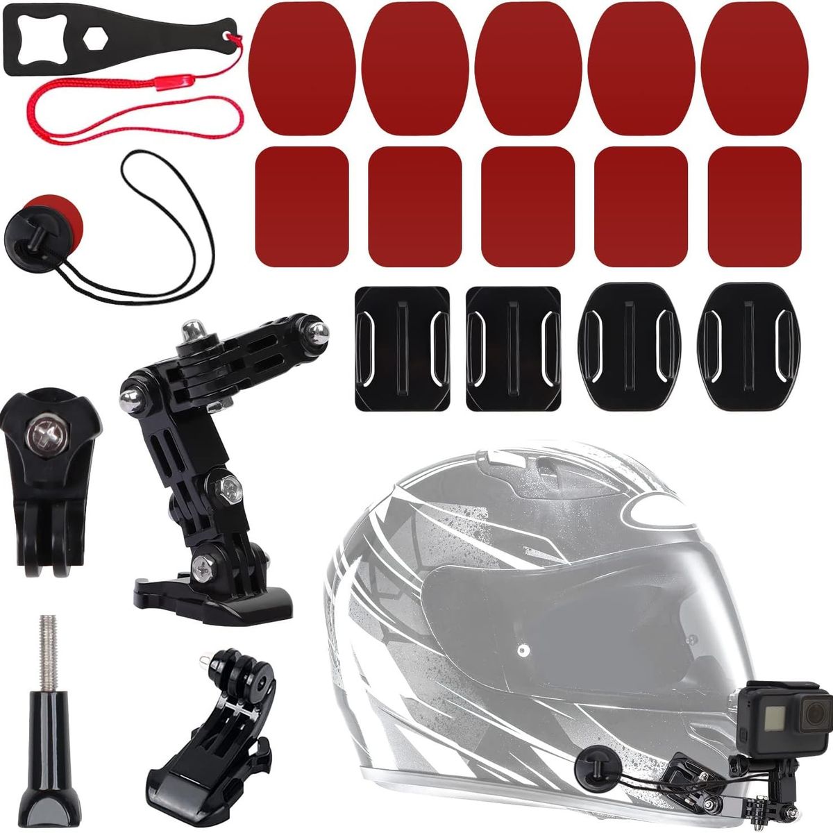 KUANGYE - Para Cámara Deportiva Gopro Soportes Para Cascos Deportivos