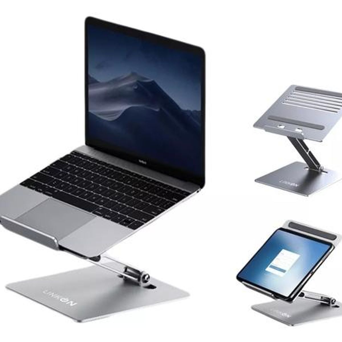 GENERICO - Soporte base ajustable para Mac MacBook notebook alum 10-17 gris