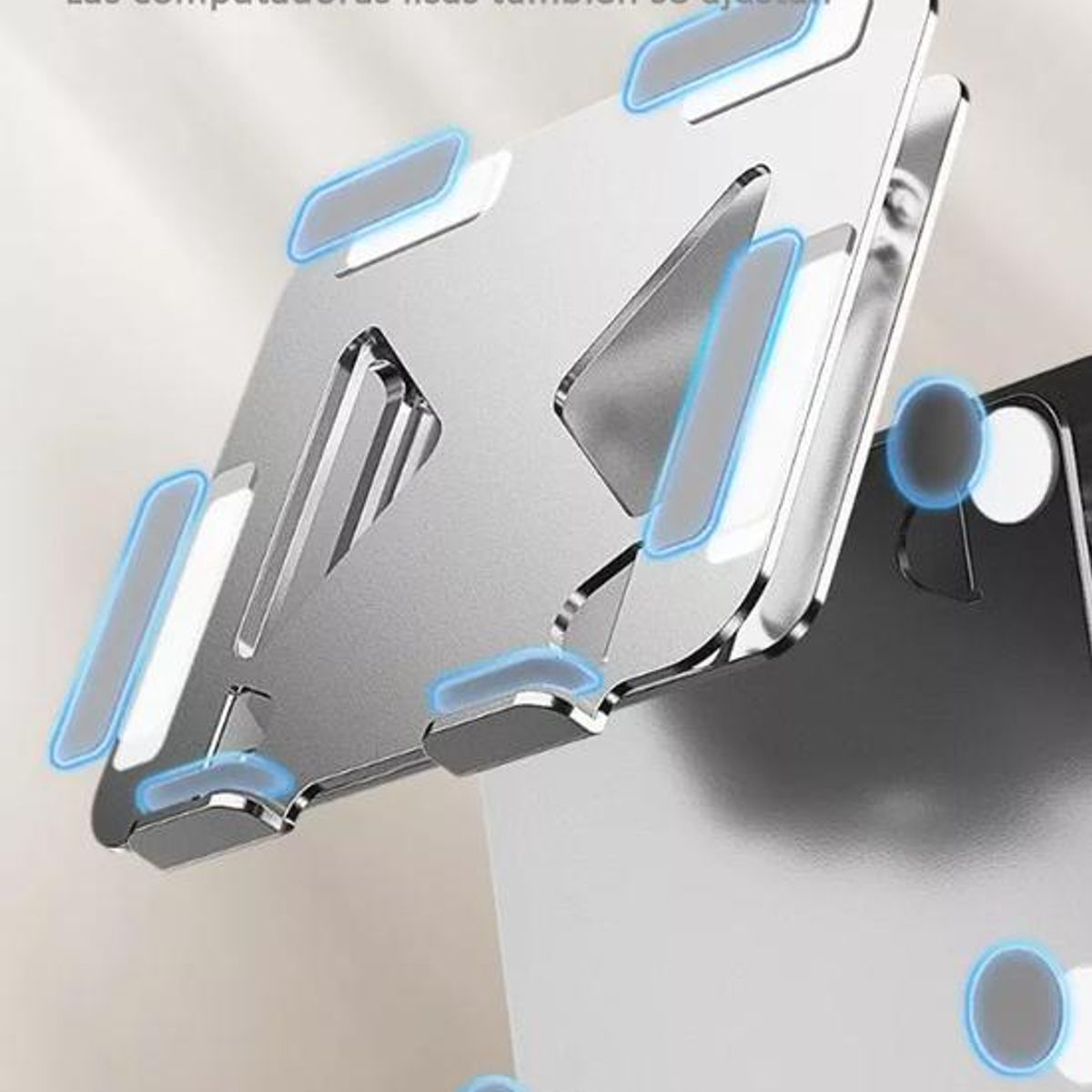 GENERICO - Soporte portátil aluminio plegable soporta hasta 40kg negro