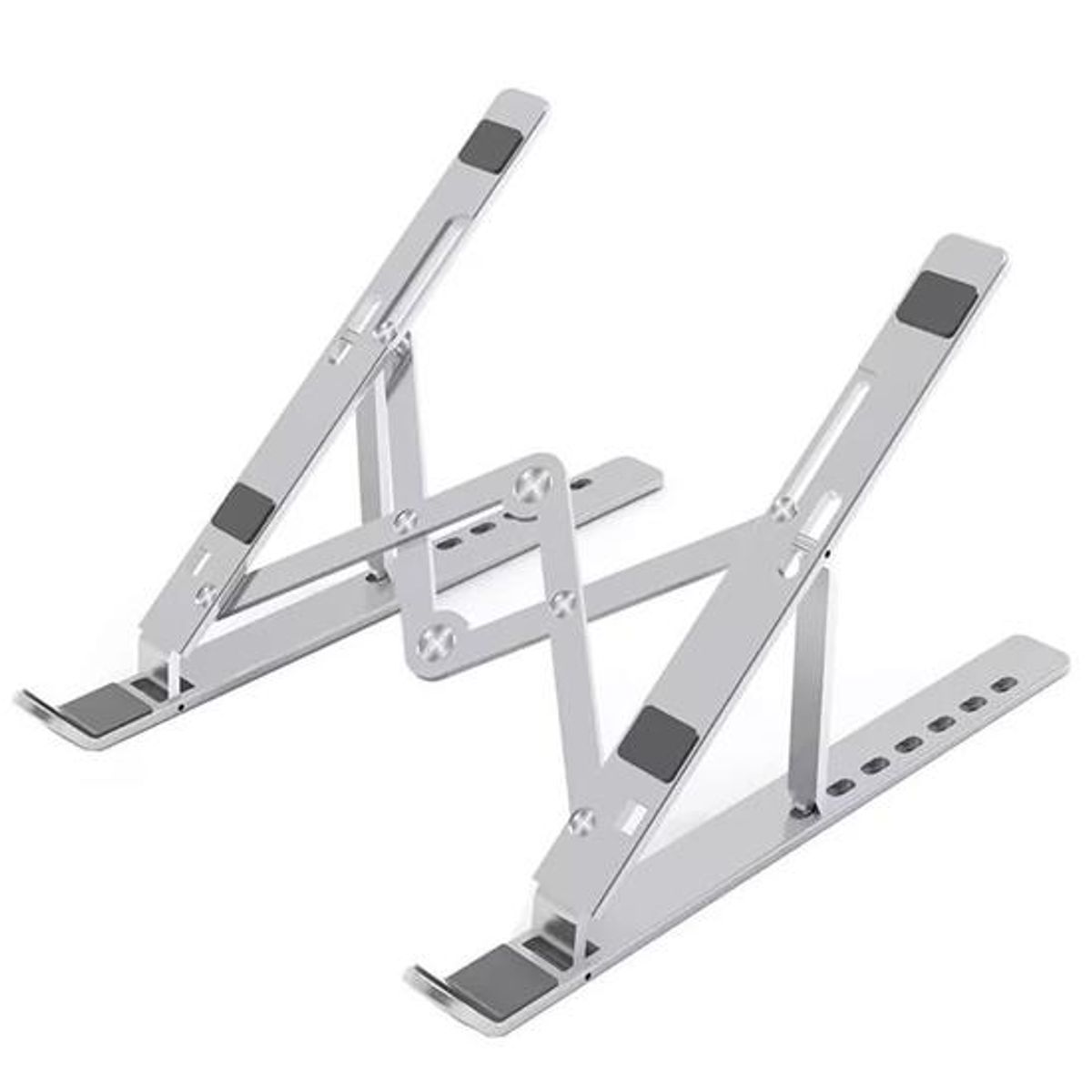 GENERICO - Soporte portátil notebook aluminio plegable 7 niveles plateado