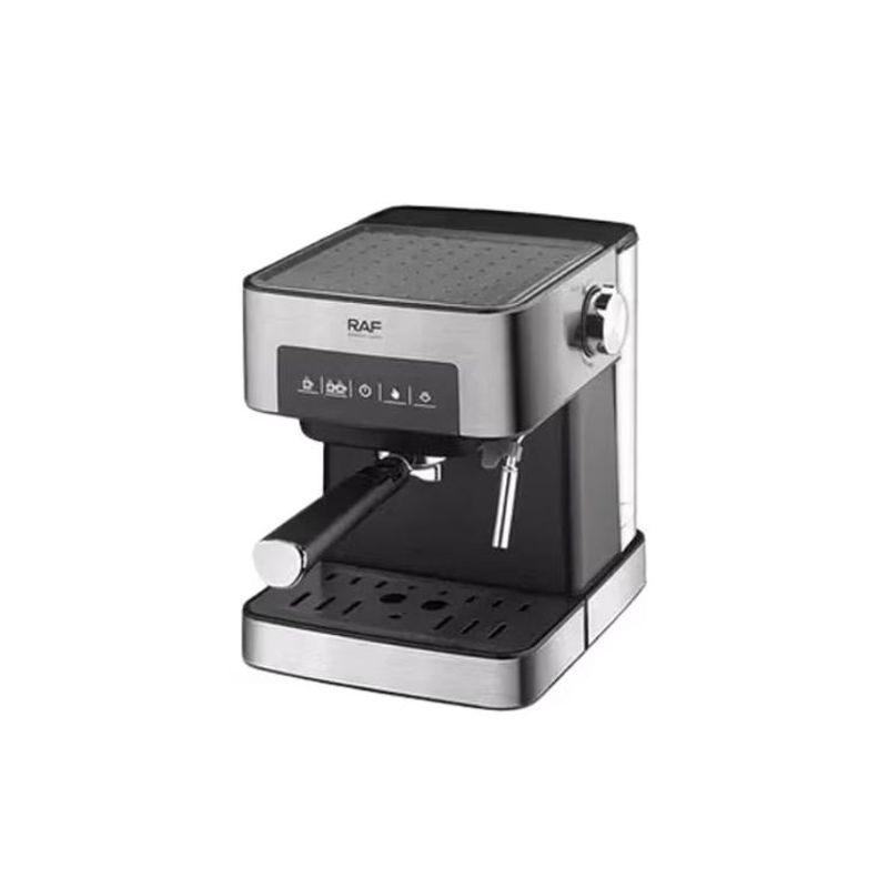 GENERICO - Máquina de café espresso con espumador de leche R136 color plateado