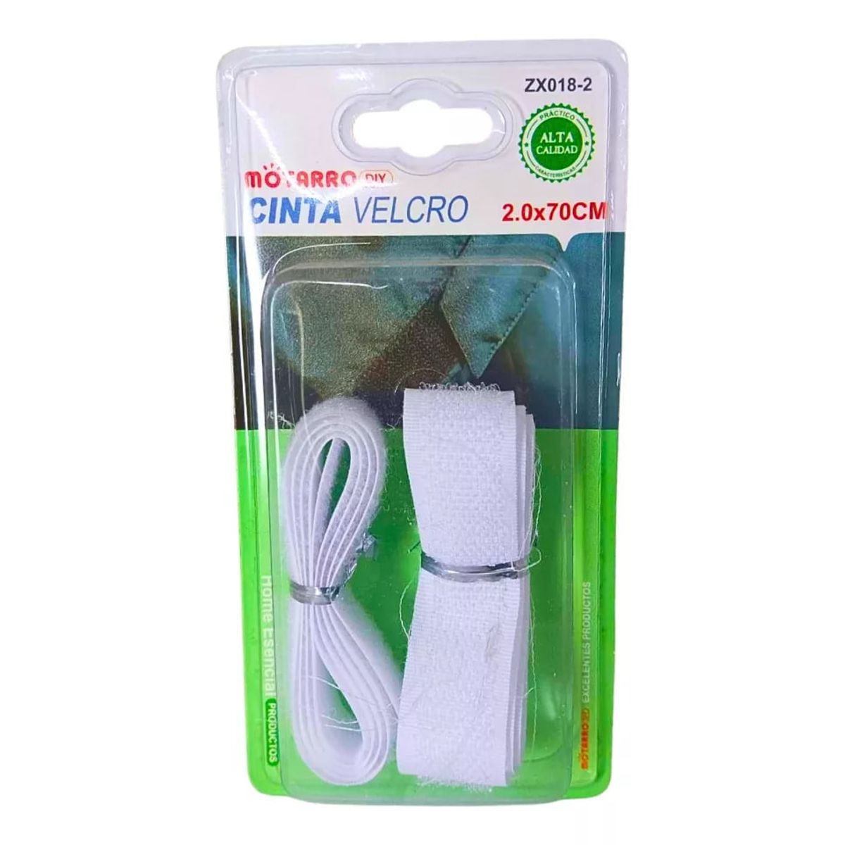 MOTARRO - Cinta Velcro Blanca De 2 cm X 70 cm