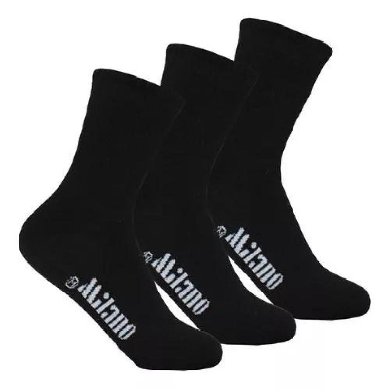 GENERICO - Calcetines de media caña para hombre pack de 12 pares color negro
