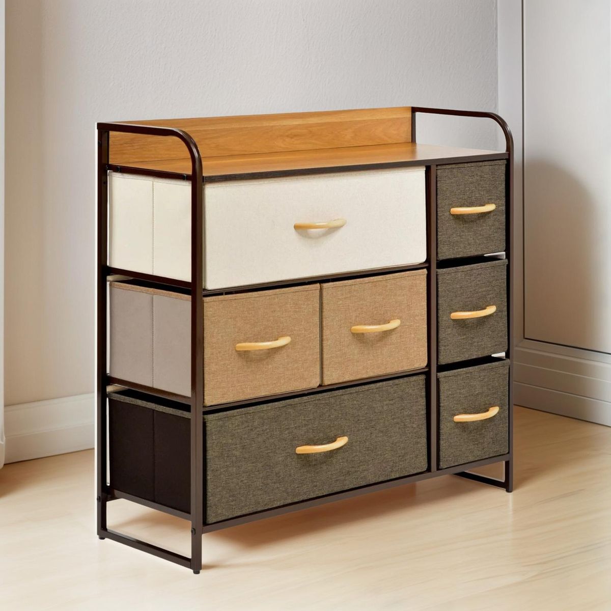 IMPORTCLICK - Mueble Organizador Cómoda 7 Cajones 80x315x79 CM