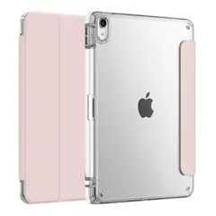 GENERICO - Carcasa Smart Cover Clear Compatible Con iPad A16 11th Gene 11 Rosado