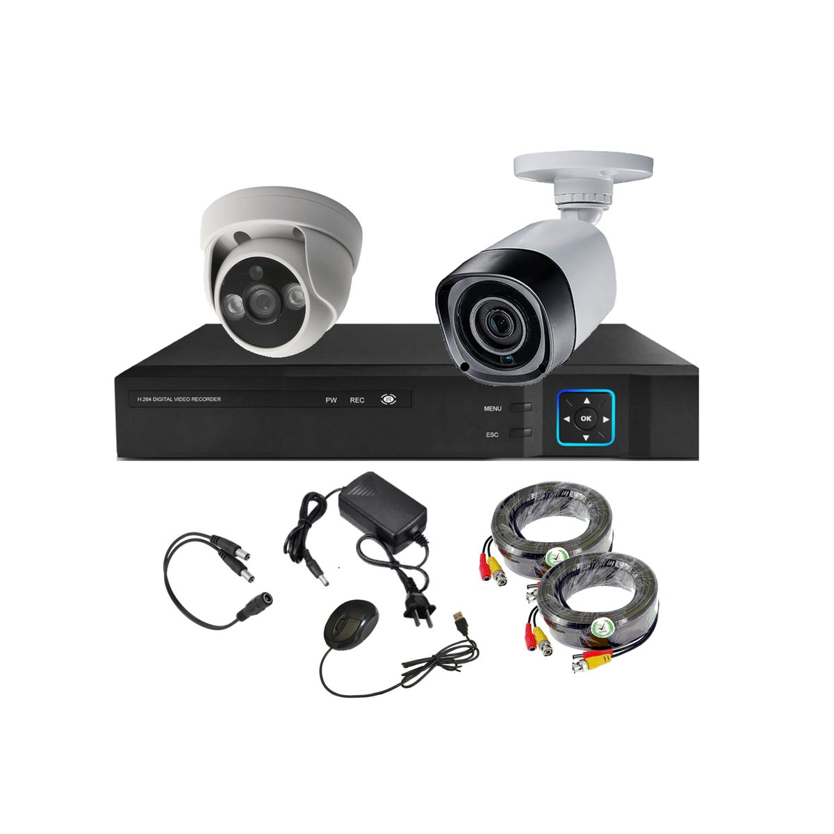 VIPA - Kit Seguridad Mixto 2 Cámaras HD - M21L