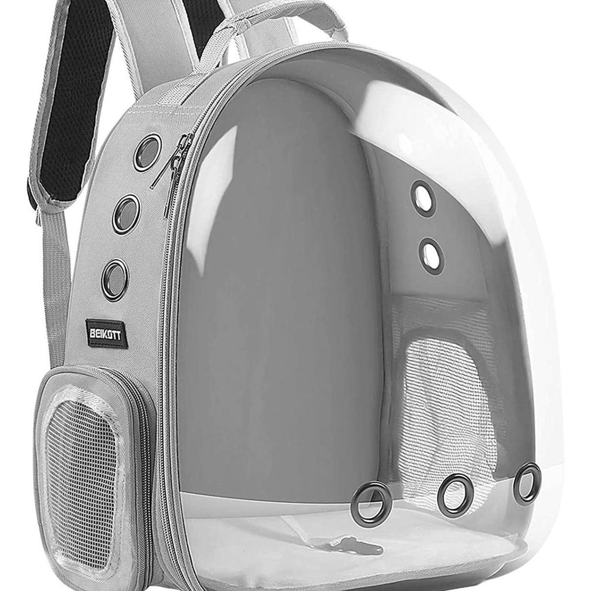 IMPORTCLICK - Mochila Bolso Transportes Transparente Mascotas - Gris
