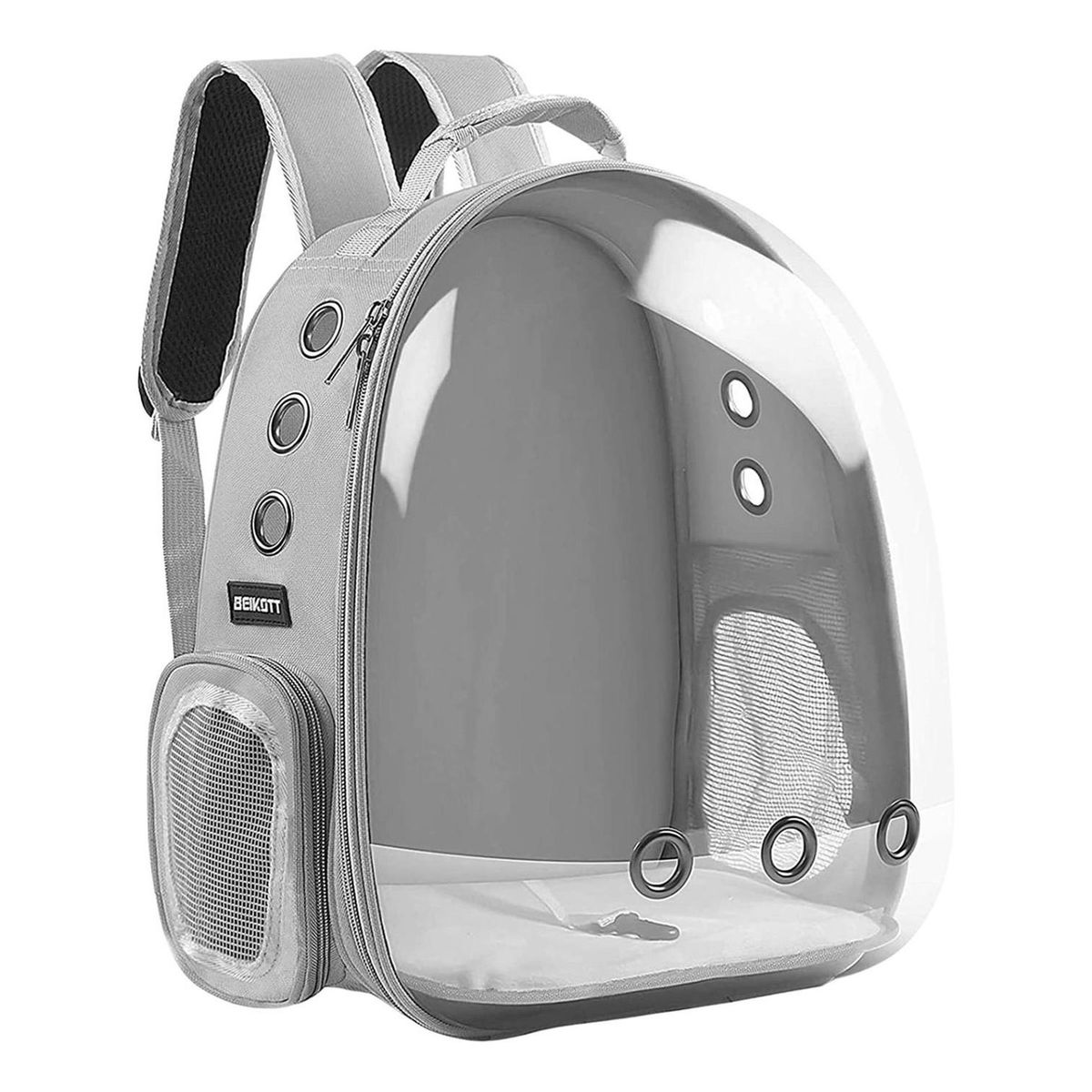IMPORTCLICK - Mochila Bolso Transportes Transparente Mascotas - Gris