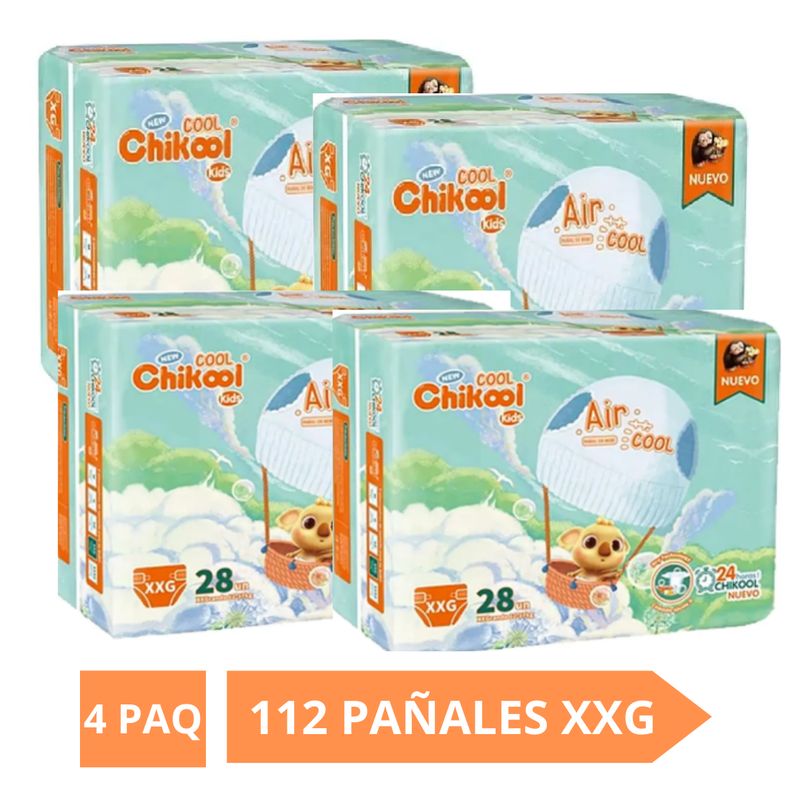 GENERICO - Pañales Chikool Cool Talla Xxg 112Unid