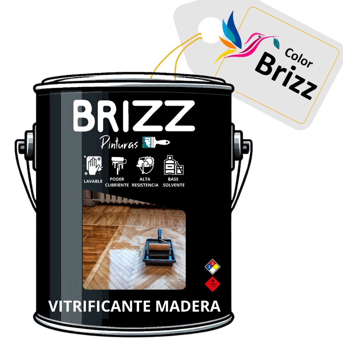 BAUM - VITRIFICANTE PARA PISOS Y MUROS DE MADERA/PIEDRA  BRIZZ