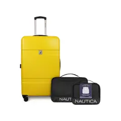 NAUTICA - Pack Maleta grande Bora 23kg amarilla + Organizador