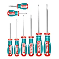 TOTAL TOOLS - Kit Set Juego Destornilladores 8 Piezas Total Tksds0826