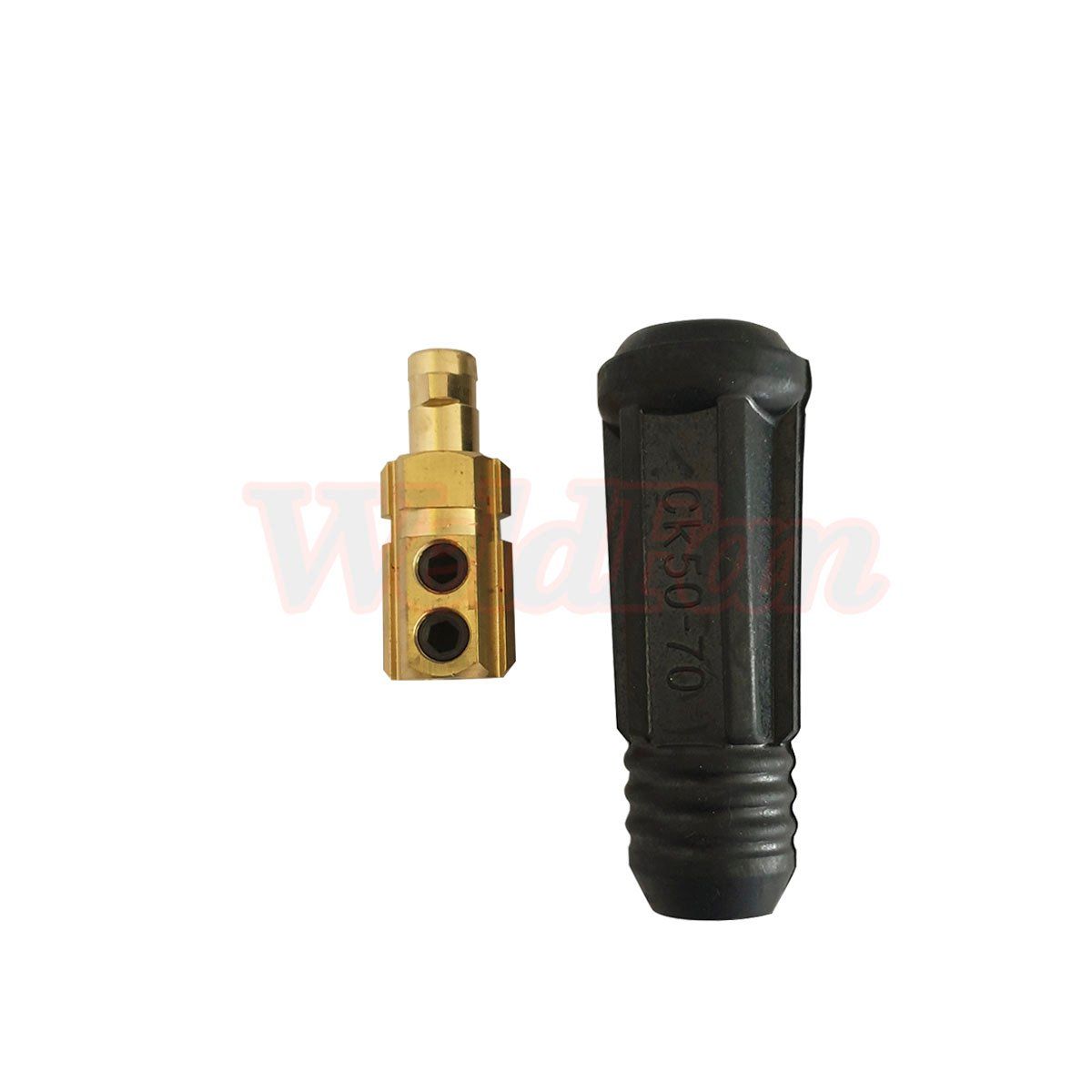 GENERICO - Conector Rápido Macho 50-70 Color Negro Pack 2und Maquina De Soldar
