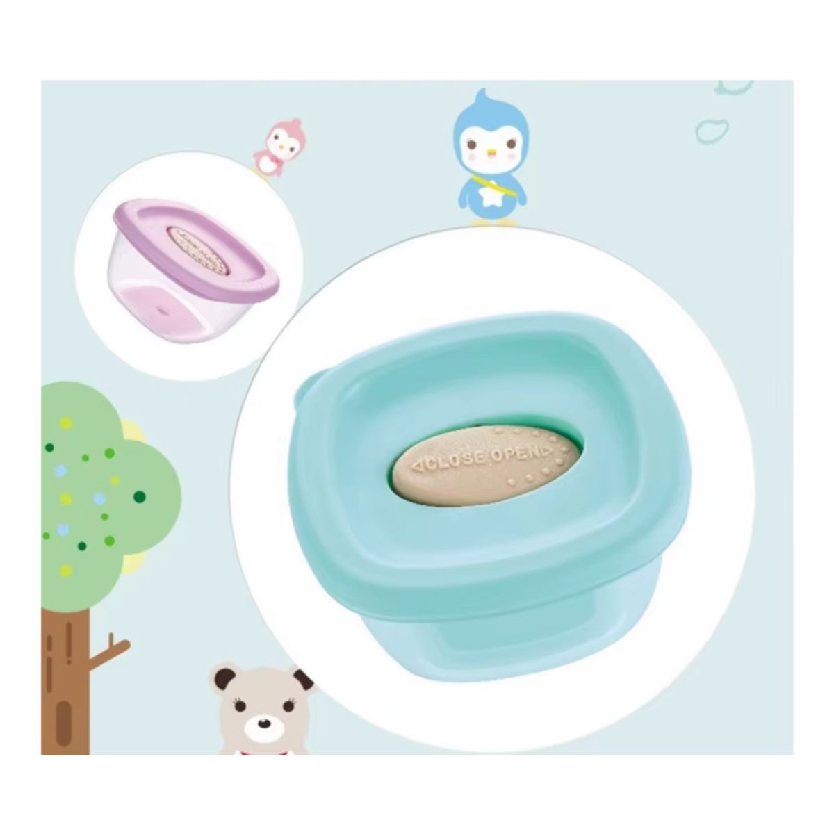 OEM - PACK 4 CONTENEDORES DE LECHE O ALIMENTOS PARA BEBE