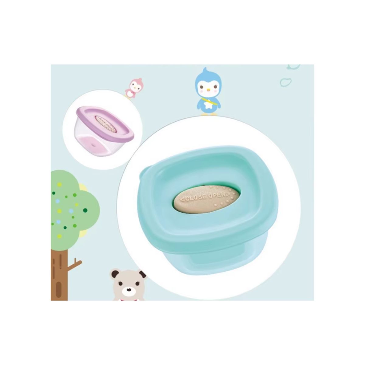 OEM - PACK 4 CONTENEDORES DE LECHE O ALIMENTOS PARA BEBE